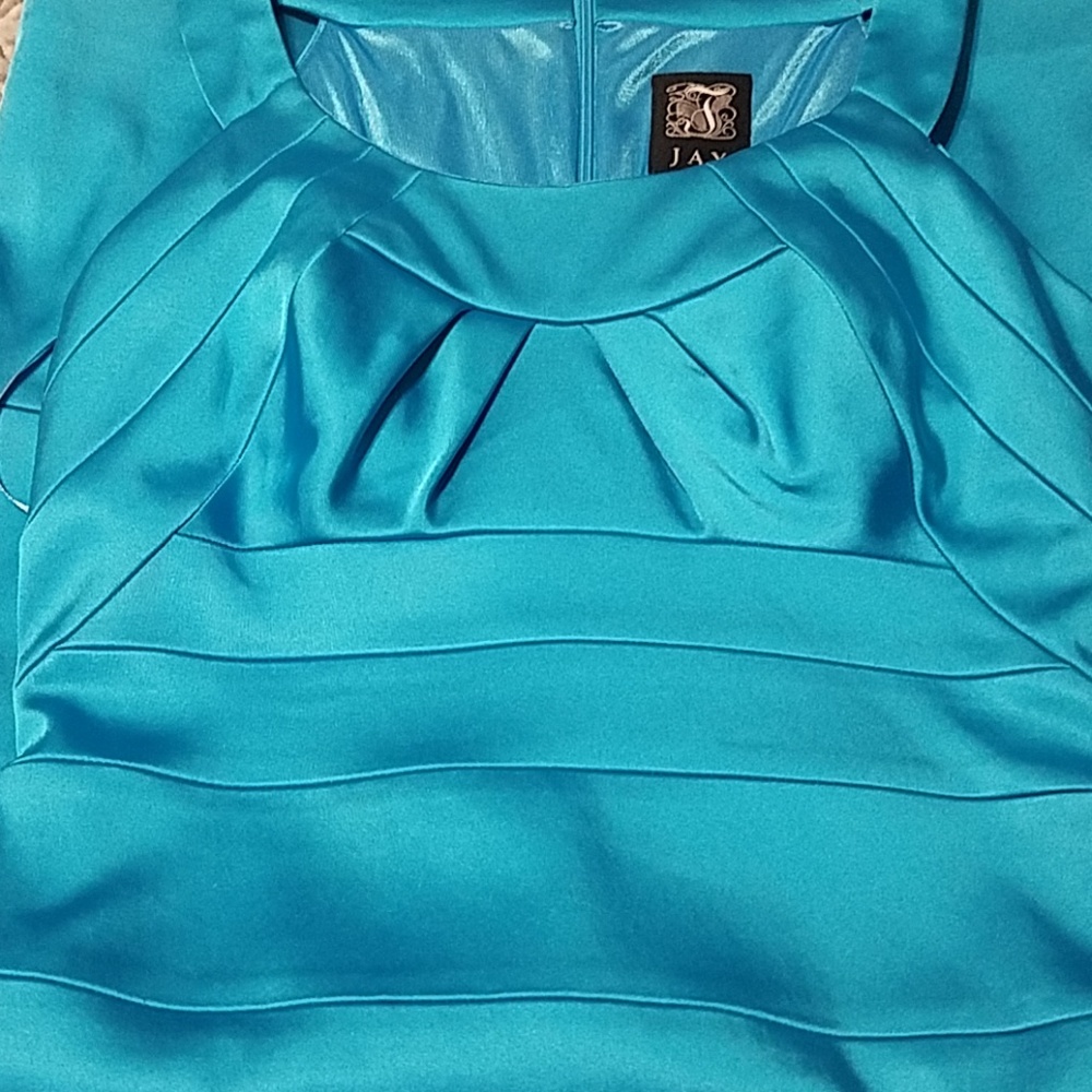 Teal blue bandage dress